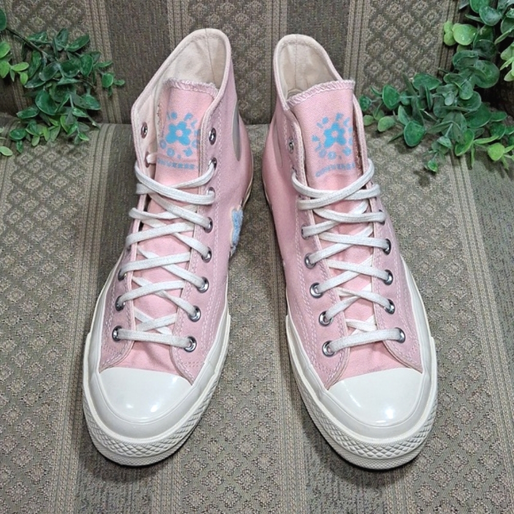 Converse X Golf Le Fleur 70 Chenille Almond Blossom Chuck Taylor Hi Top - Picture 4 of 16